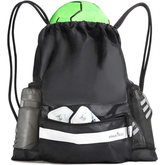 Drawstring Soccer Bag - Soccer Backpack For Boys or Girls - Picture 2 of 7